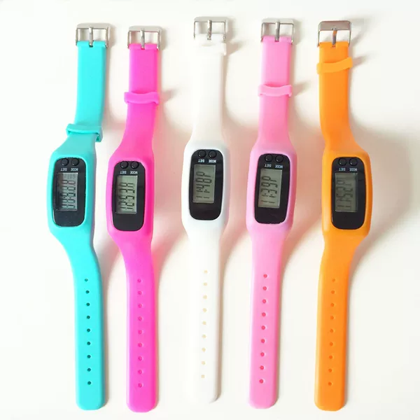 Multifunctional watch pedometer silicone bracelet pedometer time calorie bracelet pedometer large quantity in stock