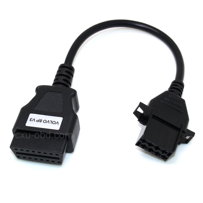 VOLVO 8PIN 沃尔沃8针 OBD汽车诊断连接插头线 汽车连接线