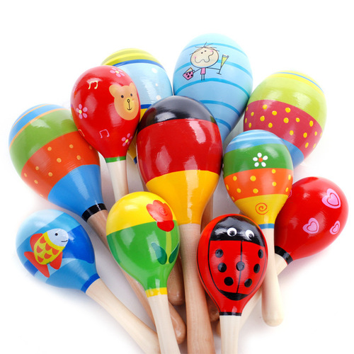 Mara wooden toys, Orff baby toys, children's percussion instruments, early childhood education music teaching aids, maracas