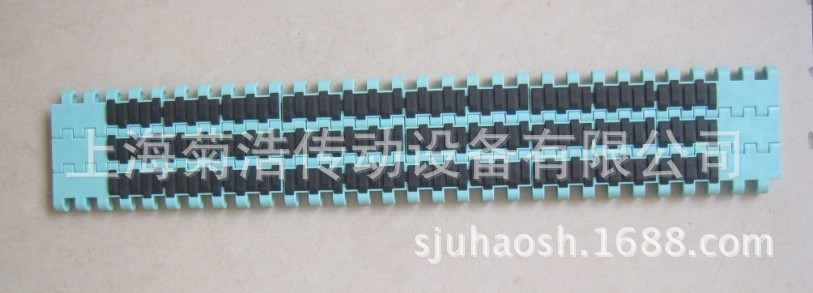 输送带单排链板MCC FT1005XLG85墨绿色POM反面带定位价格，厂家
