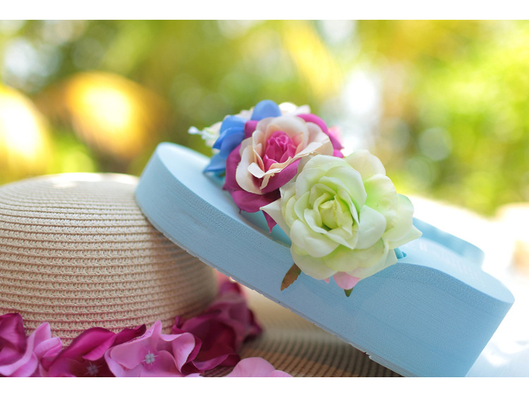 7cm仿真玫瑰 拖鞋照