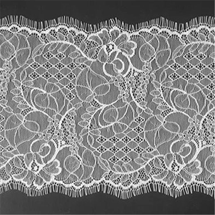 厂家直销新款蕾丝花边 睫毛蕾丝花边 无弹眼睫毛花边面料现货批发