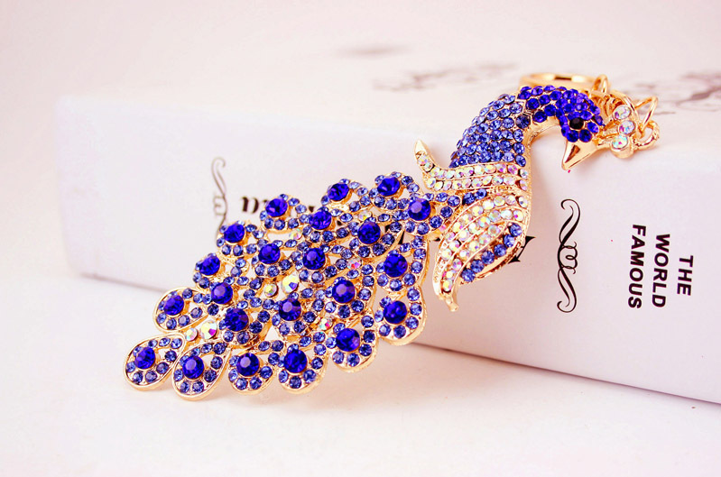 56g Weight Travel Occasion Alloy, Metal Material Animal Pattern Unisex Gender Dark Blue, Lake Blue, Pink, Purple, Blue, Yellow Color Chinese Style Creative Cute Diamond Keychain 6