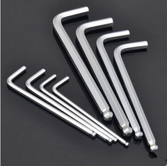 Large size extended hexagonal wrench metric chrome plated 45# steel L-shaped auto repair tool wrench mechanical auto repair