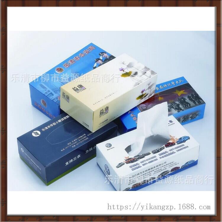 Primary sources 100% Pure wood pulp Removable Kleenex Hotel cartons customized advertisement Tissue box Customized