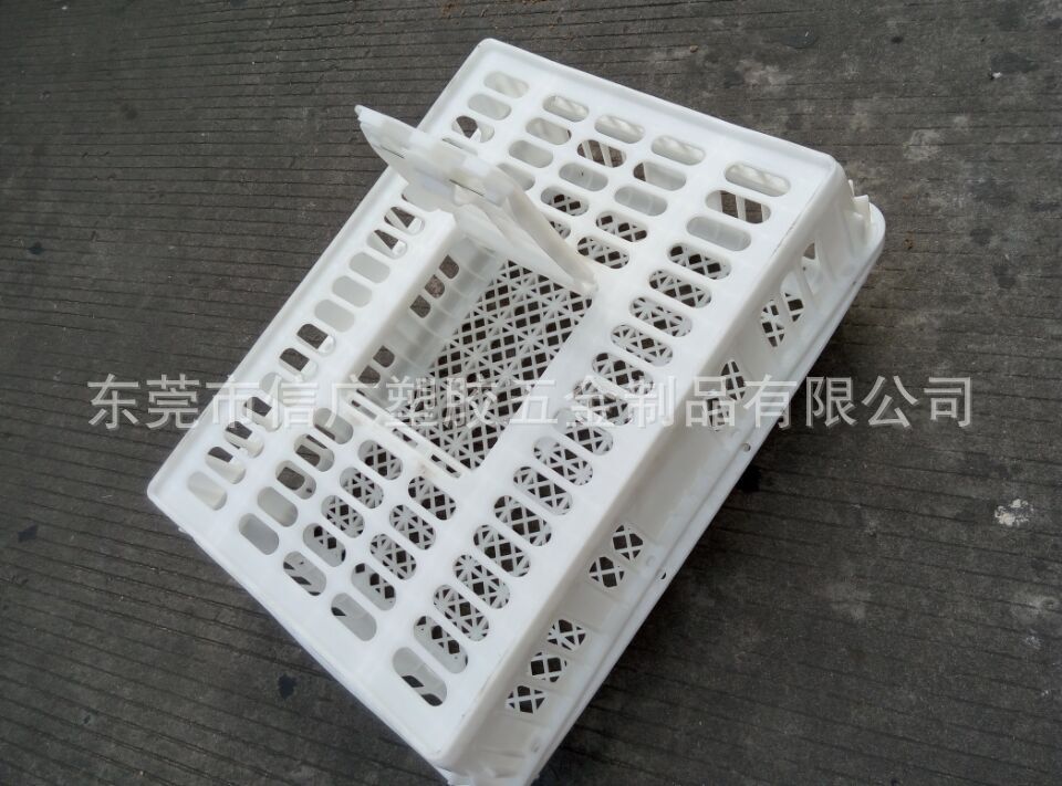 供应湖南怀化家禽通用塑胶鸡笼 网格黄色塑料鸡笼子 标准通用型