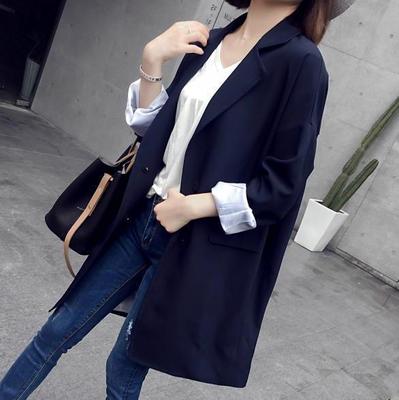 2020 Spring new pattern Women's wear coat the republic of korea BF Easy Mid length version suit man 's suit leisure time coat