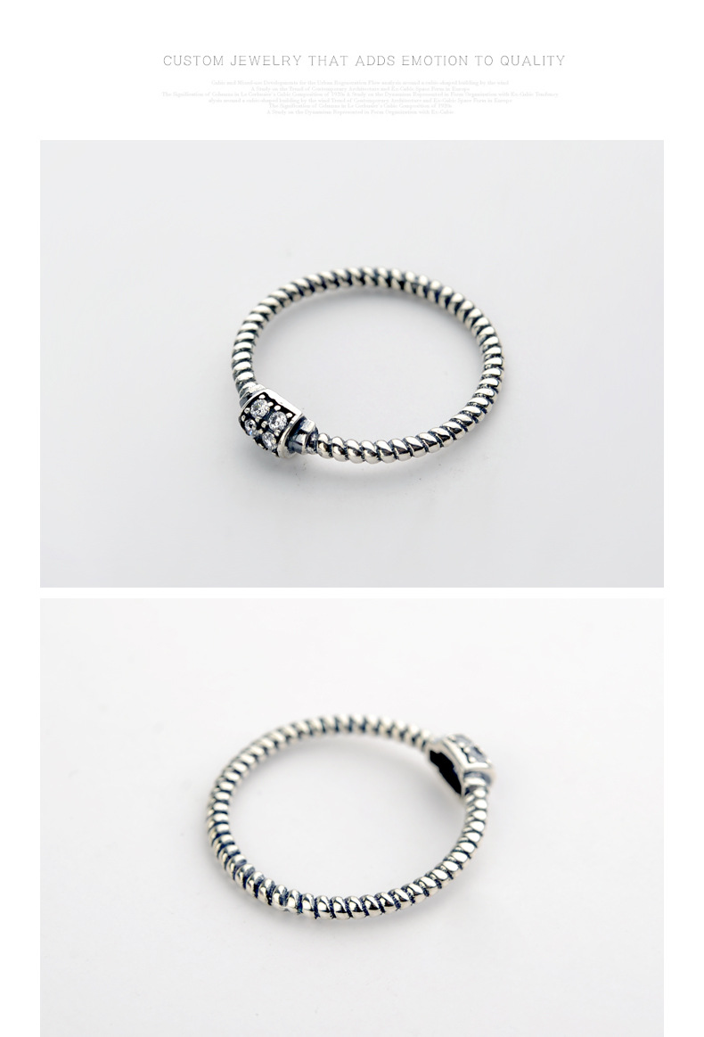 Korea style silver Diamond Ring (Silver -18)NHLJ3369-Silver -18