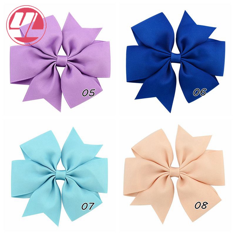 Wholesale Large Handmade Ribbed Ribbon Fishtail Bow Children's Headdress display picture 2