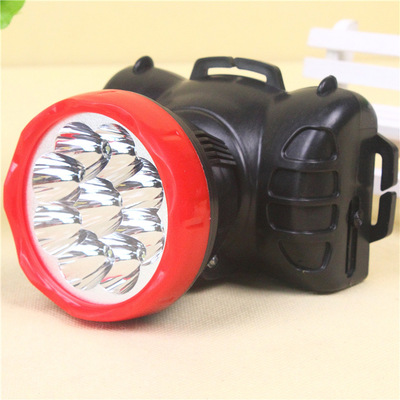 Large charge Headlight 9LED outdoors Strong light Head mounted Flashlight Manufactor wholesale Field Fishing Lights Riding Lights