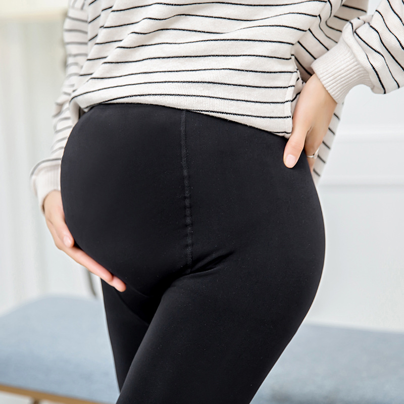 S344 New Autumn and Winter Nylon Can Be Worn Outside Facial Mask Maternity Pants Leggings to Support the Abdomen and Keep the Feet Warm
