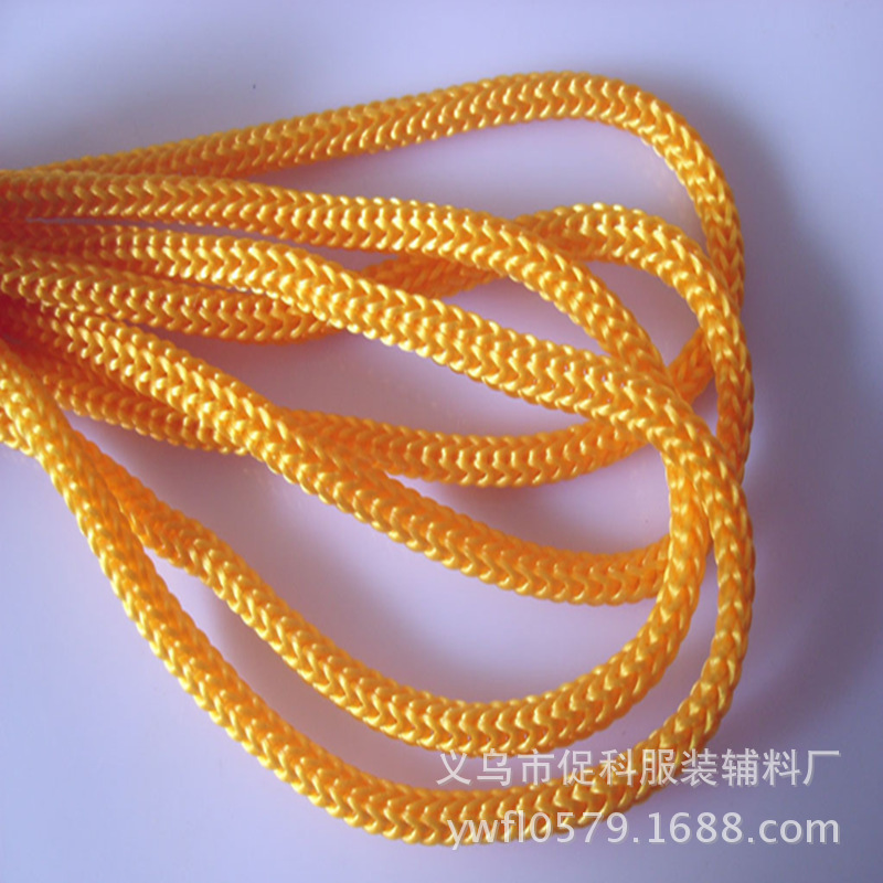 廠家供應黑白彩色 丙綸繩 PP繩 鈎針束口繩 手提繩 可切割打頭