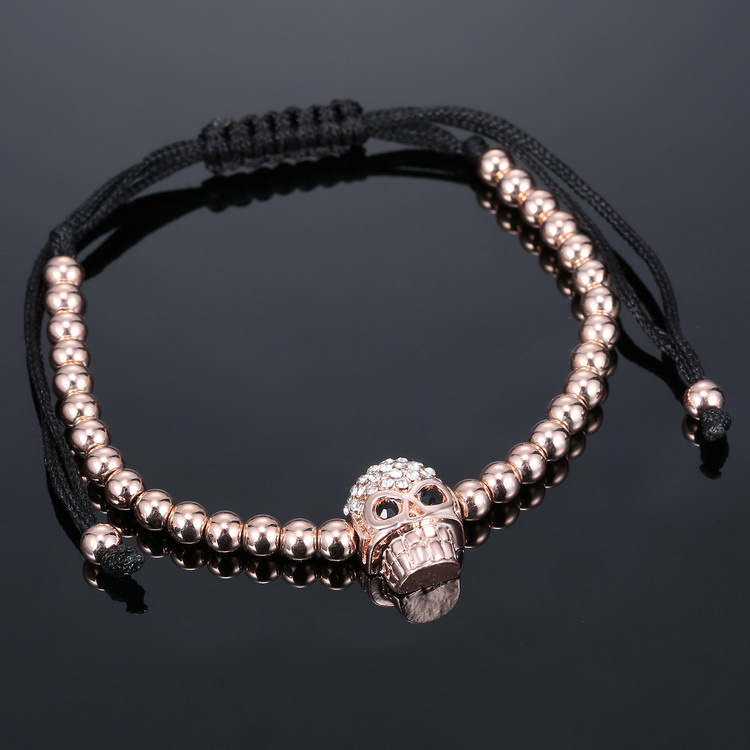 Fashion Skull Copper Plating Zircon Bracelets 1 Piece