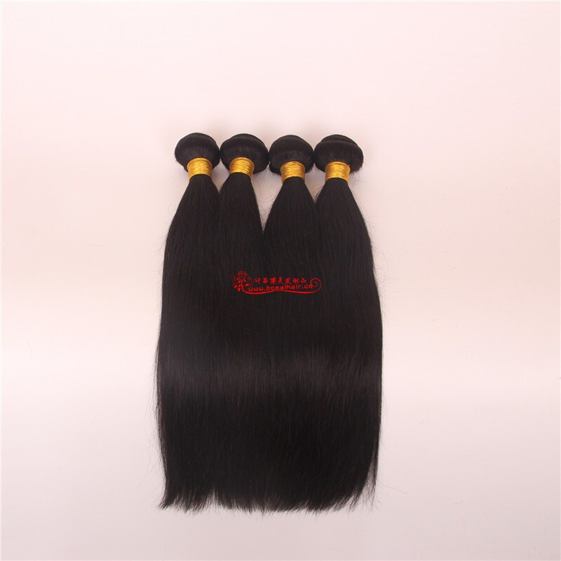18inch factory direct Indian full human hair curtain body wave natural color hair strip wholesale