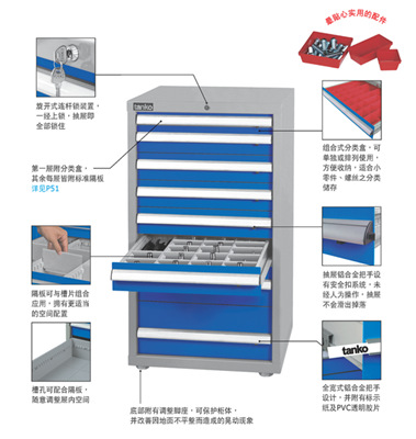 重型工具柜铁皮柜子储物柜车间抽屉式双开门移动刀具柜五金工具箱