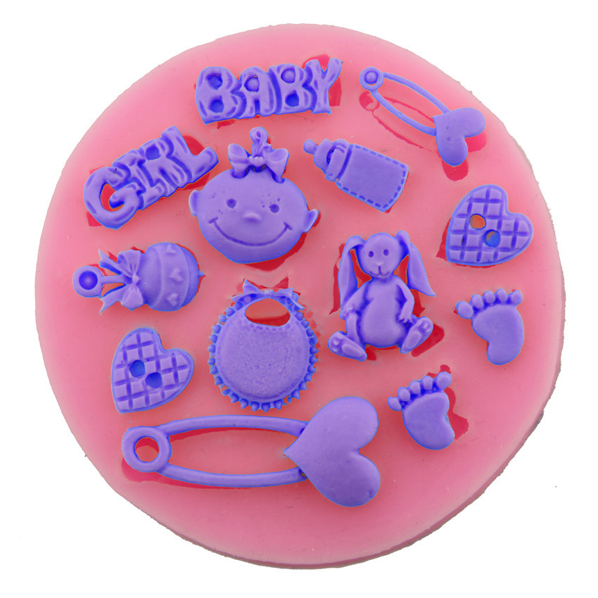 Заводская цена Детские товары BABY GIRL торт плесень DIY силиконовый сахар выпечка инструмент H1742 торт