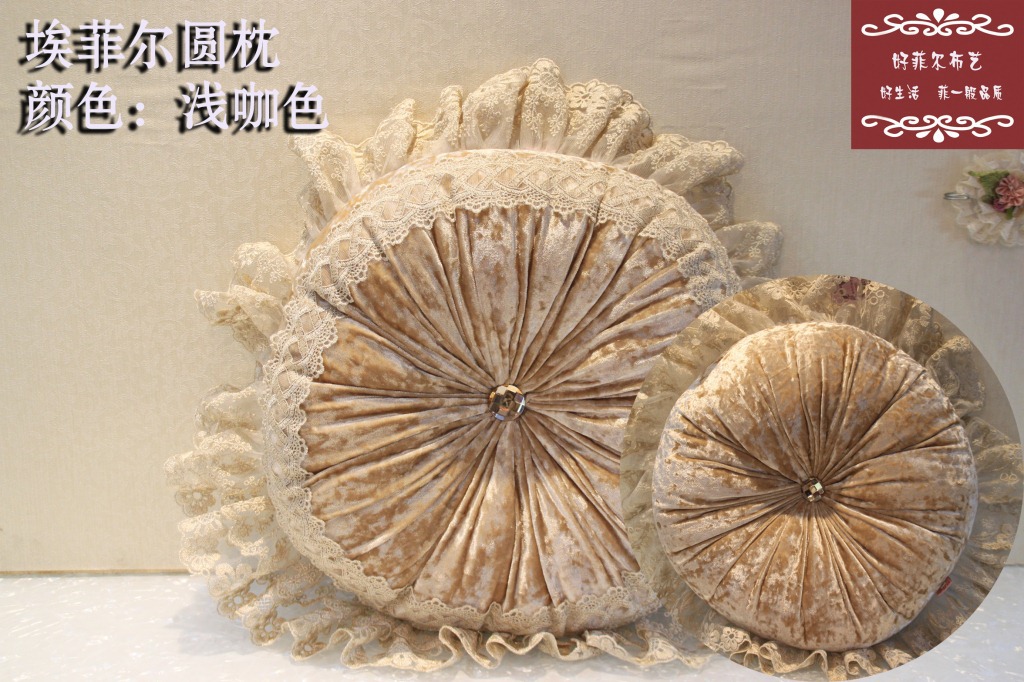 厂家直销新钻石绒欧式古典床头不含芯抱枕套外贸定做详情2