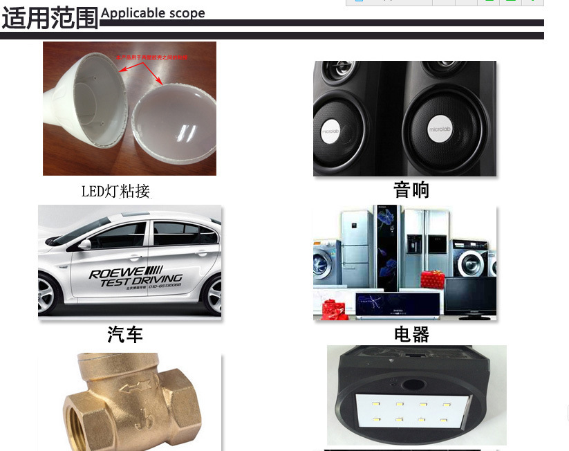 适用范围LED灯粘接拷贝