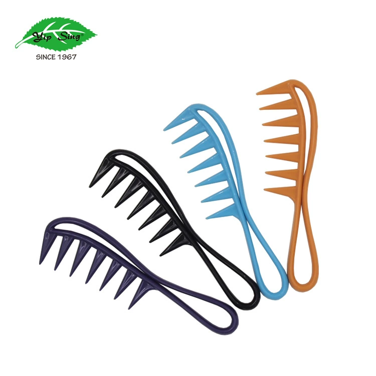 Фабрика Yesheng прямое парикмахерское оборудование пластиковая расческа с большим зубом широкая расческа