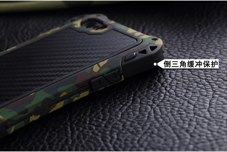 R-Just Amira Heavy Duty Dirtproof Shockproof Rainproof Aluminum Metal Bumper Carbon Fiber Back Cover Case for Apple iPhone SE/5