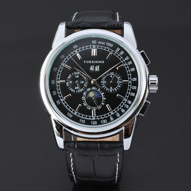 Forsining Mechanical Watch For Men With Calendar And Solar Power_voghion.com