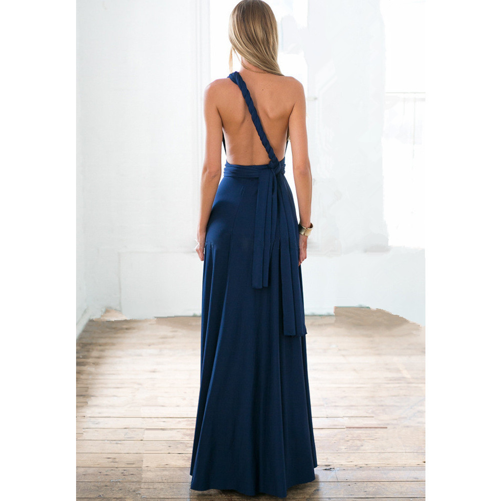 Women's A-line Skirt Fashion Collarless Patchwork Sleeveless Solid Color Maxi Long Dress Daily display picture 11