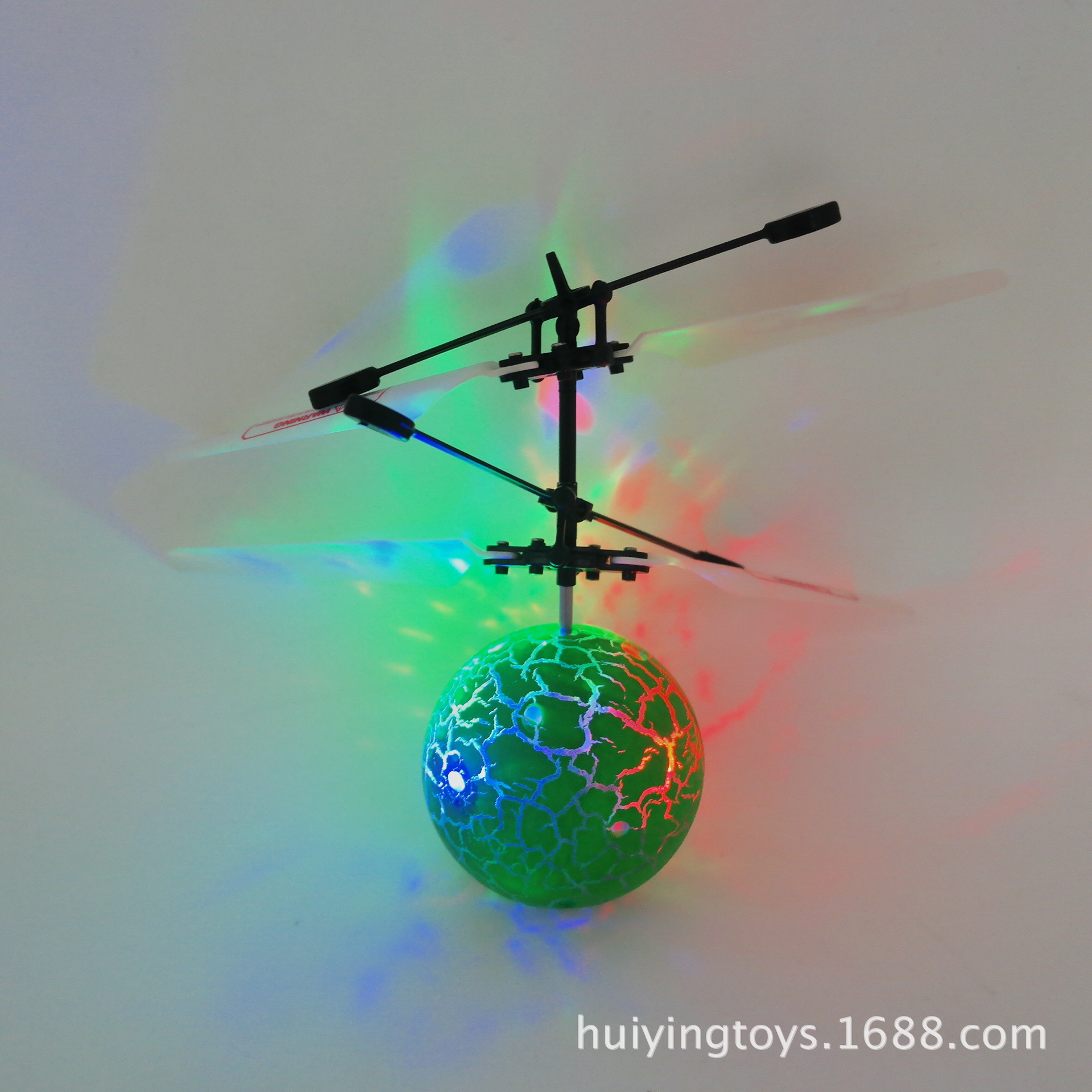 HY822手势智能感应飞球飞行独特裂纹漆彩虹闪光球悬浮球儿童玩具-阿里巴巴