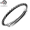 Accessory, retro silver bracelet with pigtail, fashionable jewelry, wholesale, 925 sample silver, city style, simple and elegant design, family style