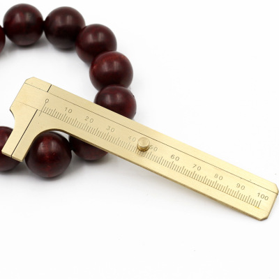 10厘米单刻度铜卡尺 文玩卡尺 迷你游标卡尺 核桃卡尺 铜卡尺|ms