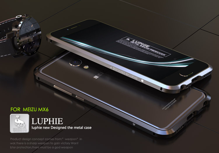 Luphie Blade Sword Slim Light Aluminum Bumper Metal Shell Case for MEIZU MX6