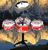 Realistic toy, music drums, musical instruments, simulation modeling for children