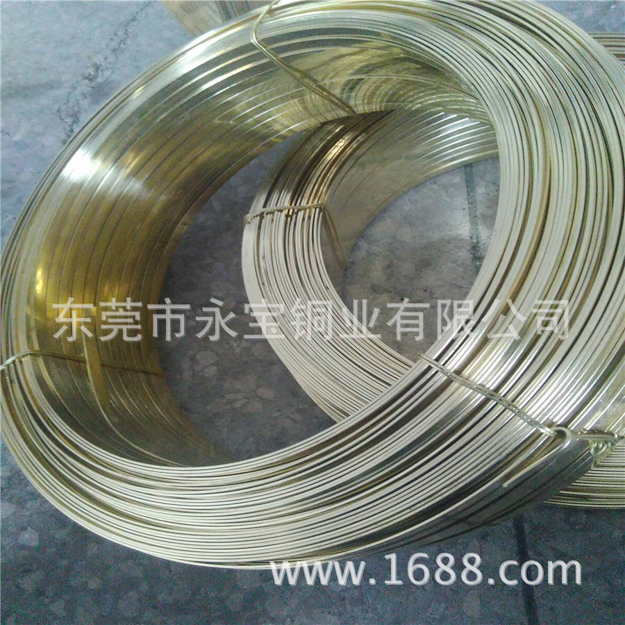 深圳黄铜扁线加工 铆钉/插头半硬态黄铜扁线专业批发 H62黄铜丝
