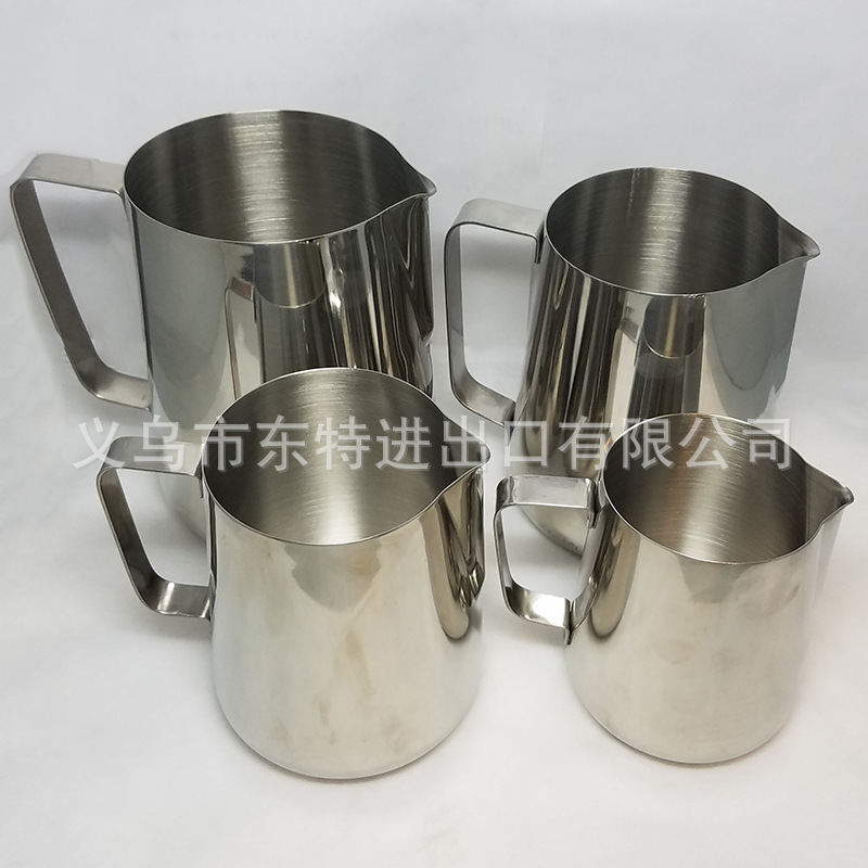 Factory direct sales of thickened stainless steel Japanese latte art cups, latte art jars, milk foam cups, milk whisking cups, and fancy coffee utensils detail image 7