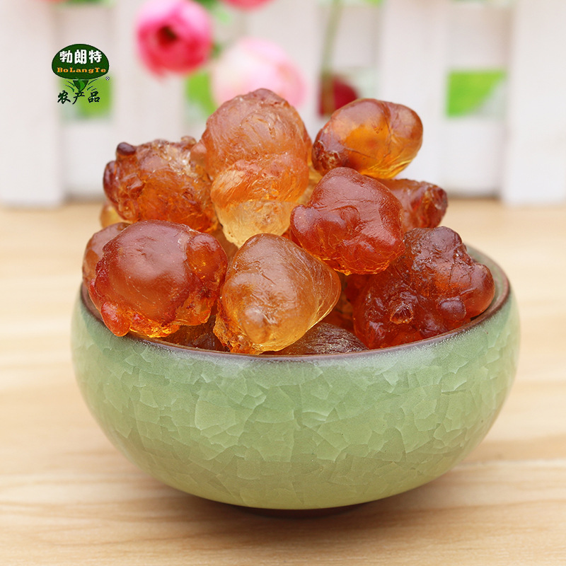 天然食用珍珠桃胶 颗粒桃浆 雪桃胶 产地直批桃花泪 量大从优|ms