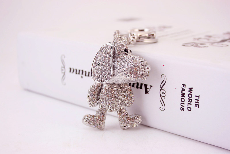 Keychain Classification Animal Dog Car Keychain Alloy Metal Diamond Unisex Cute Keychain