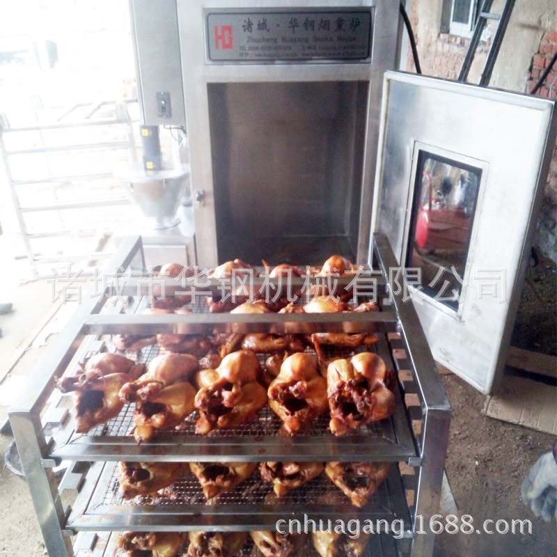 供应50型全自动熏鸡烟熏炉|烟熏鸡设备|环保节能型熏鸡炉