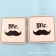 促销赠品 明星图案杯垫中纤板软木杯垫 水松木杯垫