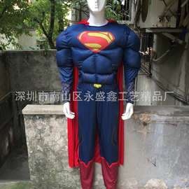 万圣节成人超人肌肉服装 超人表演服装 派对表演服装（一件代发）