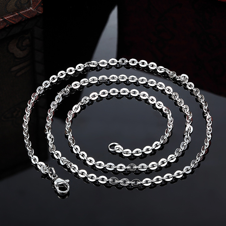 15g Weight Necklace Classification Simple Style Solid Color Titanium Steel Men's Necklace Men Chain Necklaces