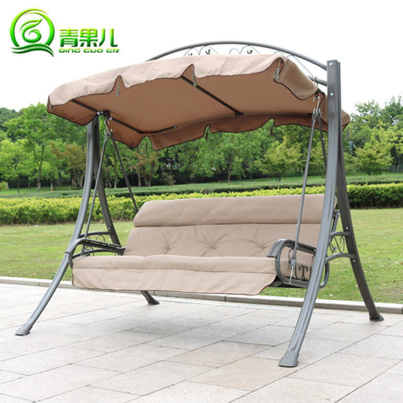 户外休闲秋千豪华版三人秋千庭院阳台休闲秋千户外家具特价中|ru