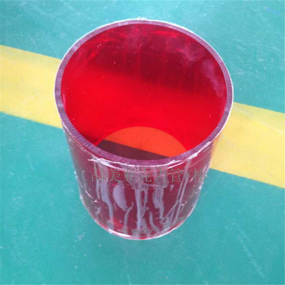 厂家供应直经30mm优质亚克力红色挤出圆管有机玻璃六角棒多边形棒