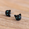 Fashionable cute sophisticated earrings, black accessory, European style, Korean style, wholesale