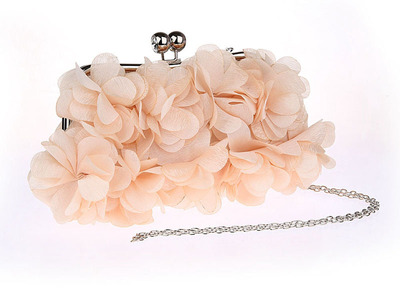 Selling Petal Flower Chiffon lovely Dress bag Evening Bags Handbag 03884