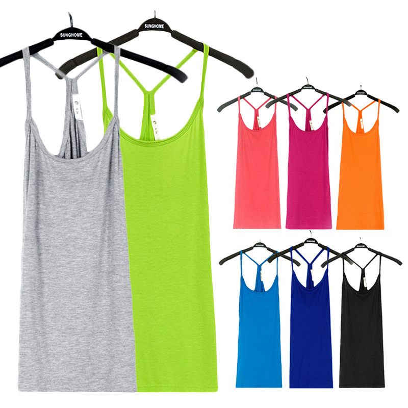 Spring and summer Y-shaped camisole women's regular modal bottoming shirt with jacket size a generation of hair