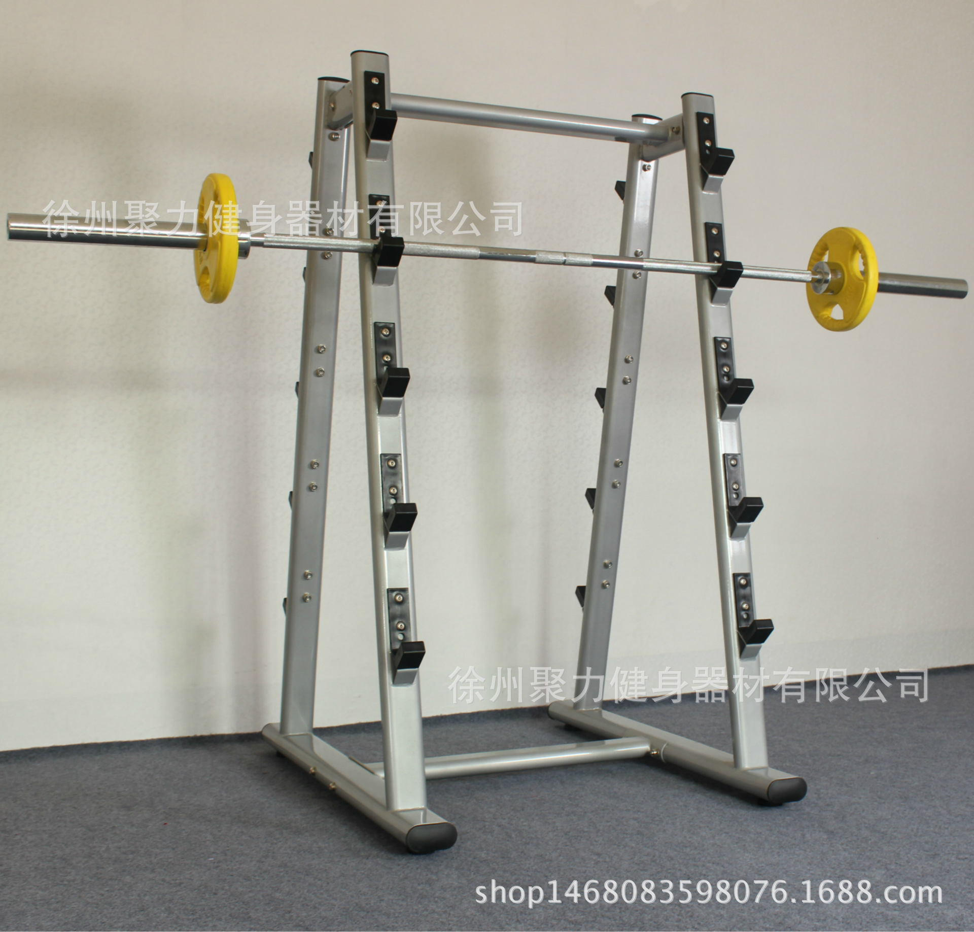 Xinjuli equipo deportivo equipo comercial Barbell Rod rack banco de peso barra curvada estante de exhibición de seguridad en cuclillas