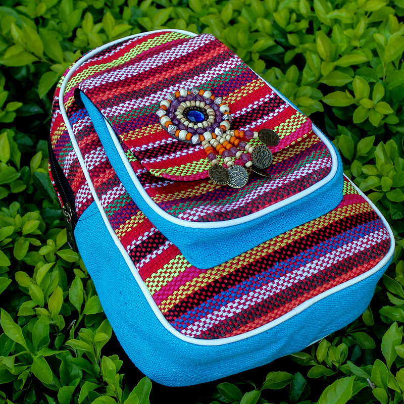 Yunnan Lijiang Dali estilo étnico especial niños mochila casual moda retro estilo mochila de lona