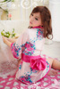 Fun cherry blossoms kimono DS performance collar dance photo studio sauna bathrobe nightdress uniform temptation