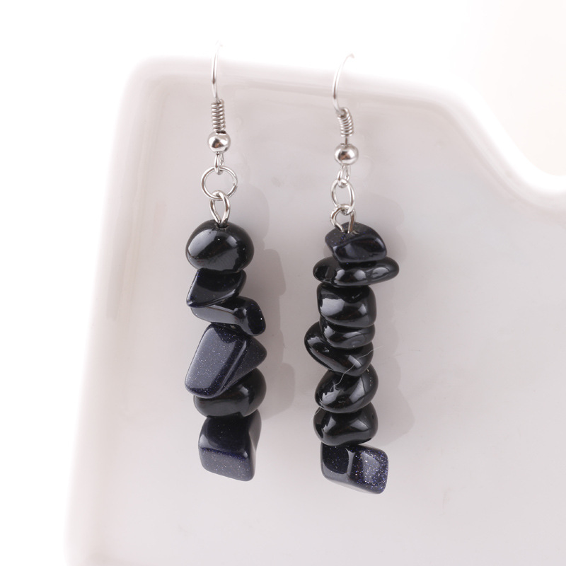 Earrings handmade crystal stone earrings simple natural stone DIY earrings multicolor stone earrings