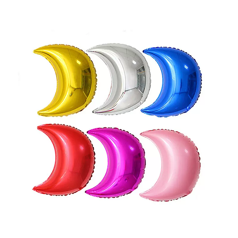 宝宝周岁庆祝婚庆装饰铝膜气球 22寸18寸大号月亮铝箔气球批发