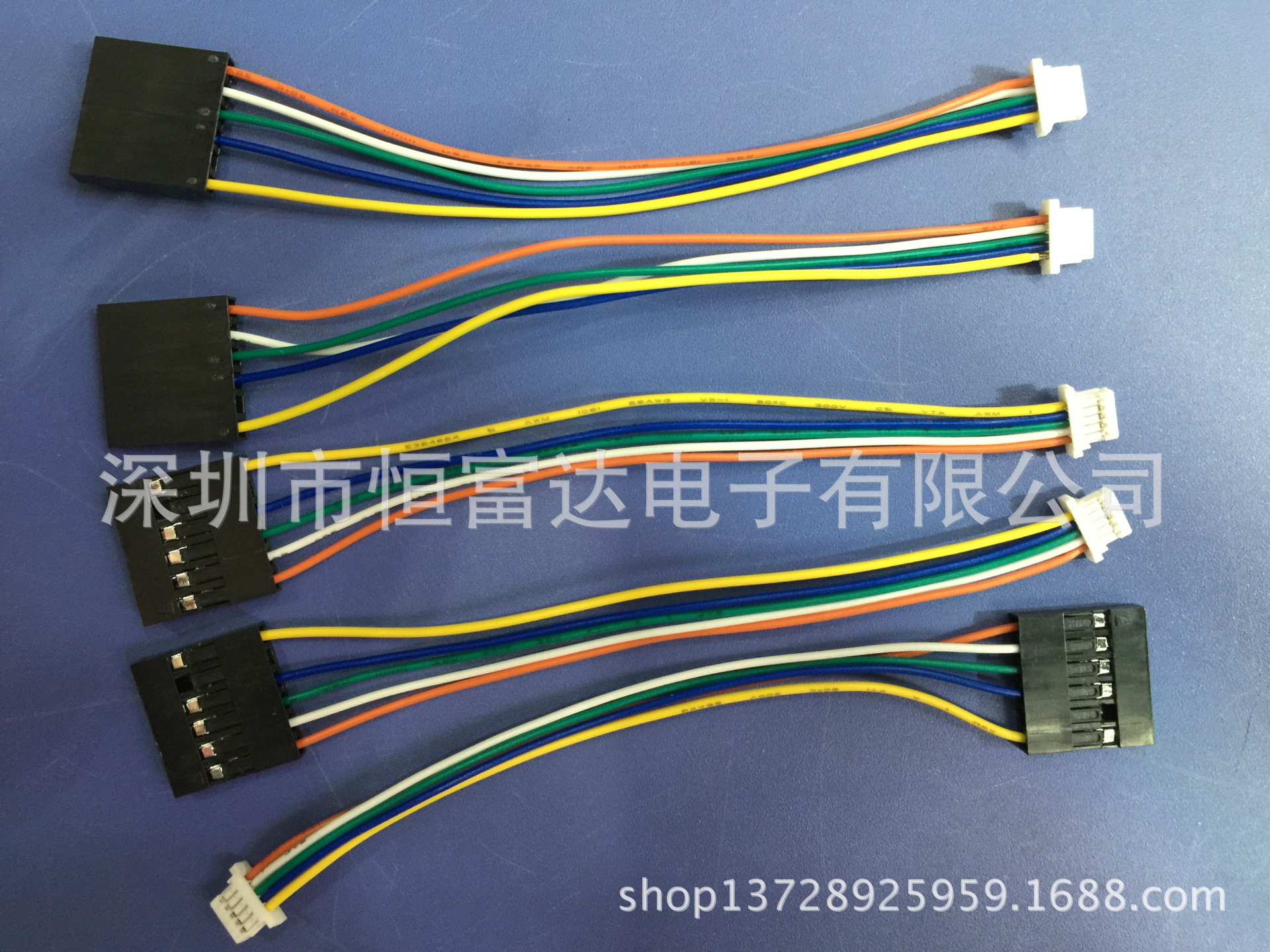 工厂供应 1.0间距5P端子线 杜邦2.54连接线 线材加工 电线排线